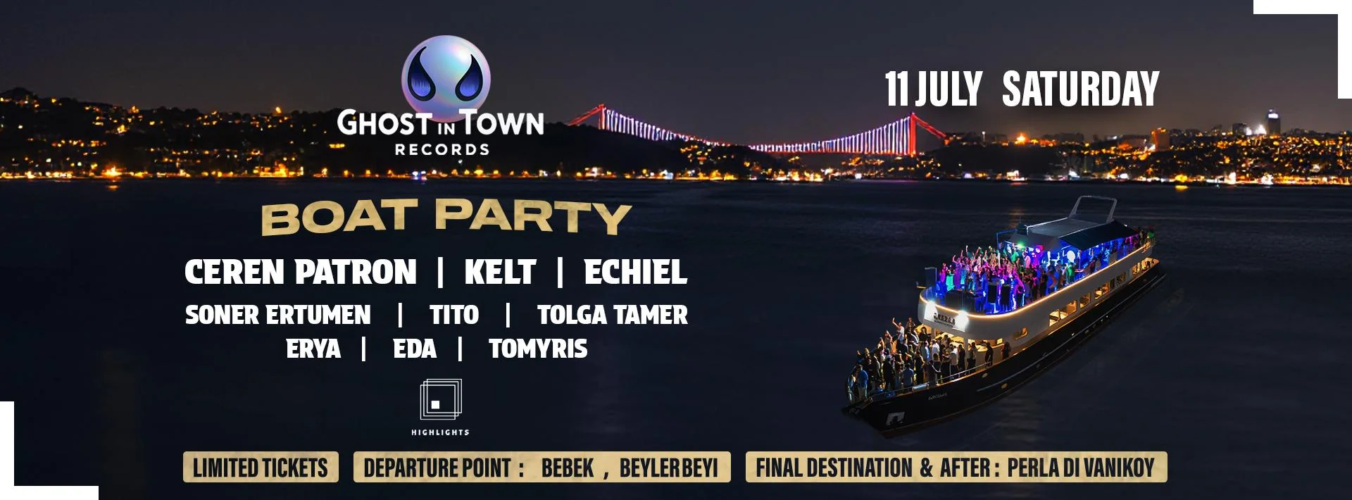 Ghost in Town Boat Party